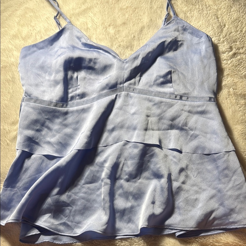 Elegant Banana Republic Satin Blue top